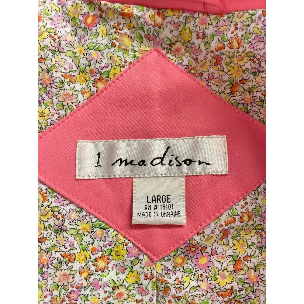 1 Madison Bright Pink Lightweight Car‎ Coat, Large, So Pretty! Barbie style!